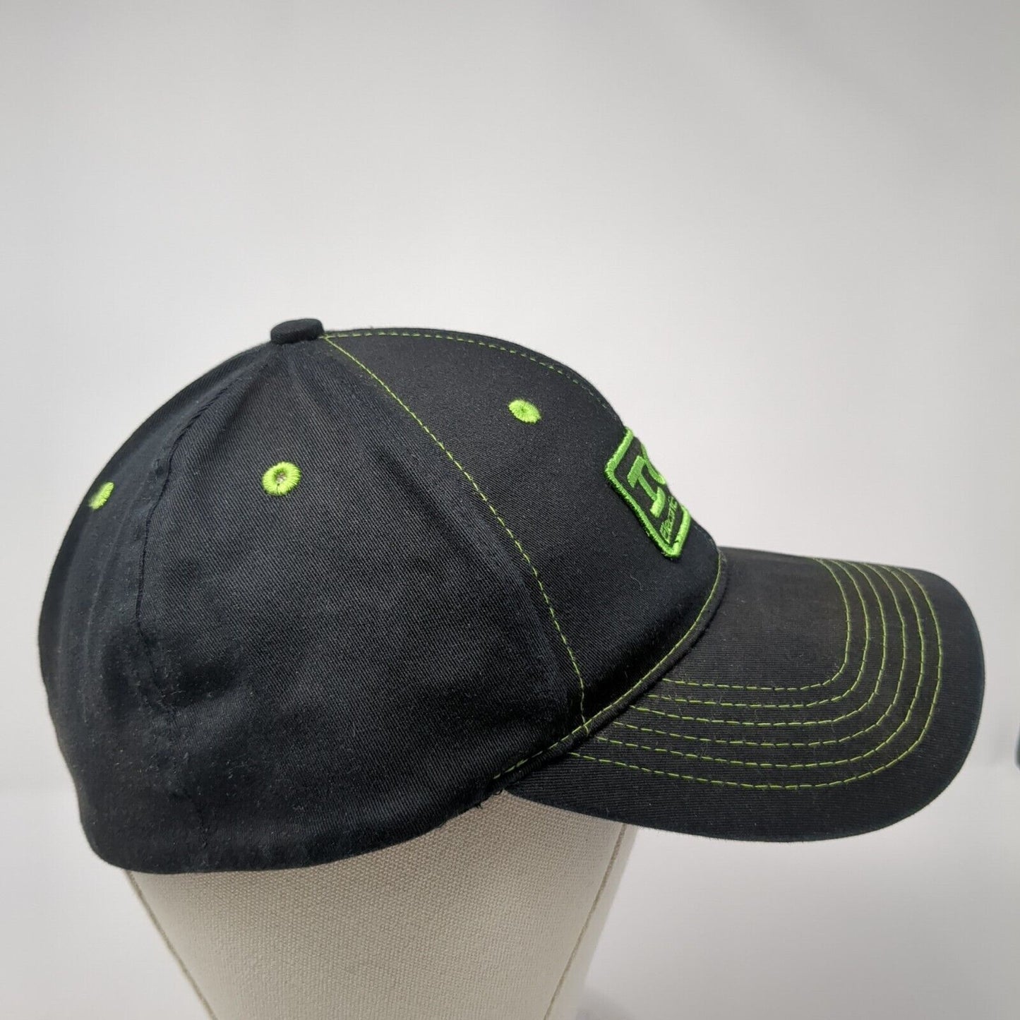 ION Electric Ice Augers Fitted Baseball Cap Black Large Lightweight Embroidered