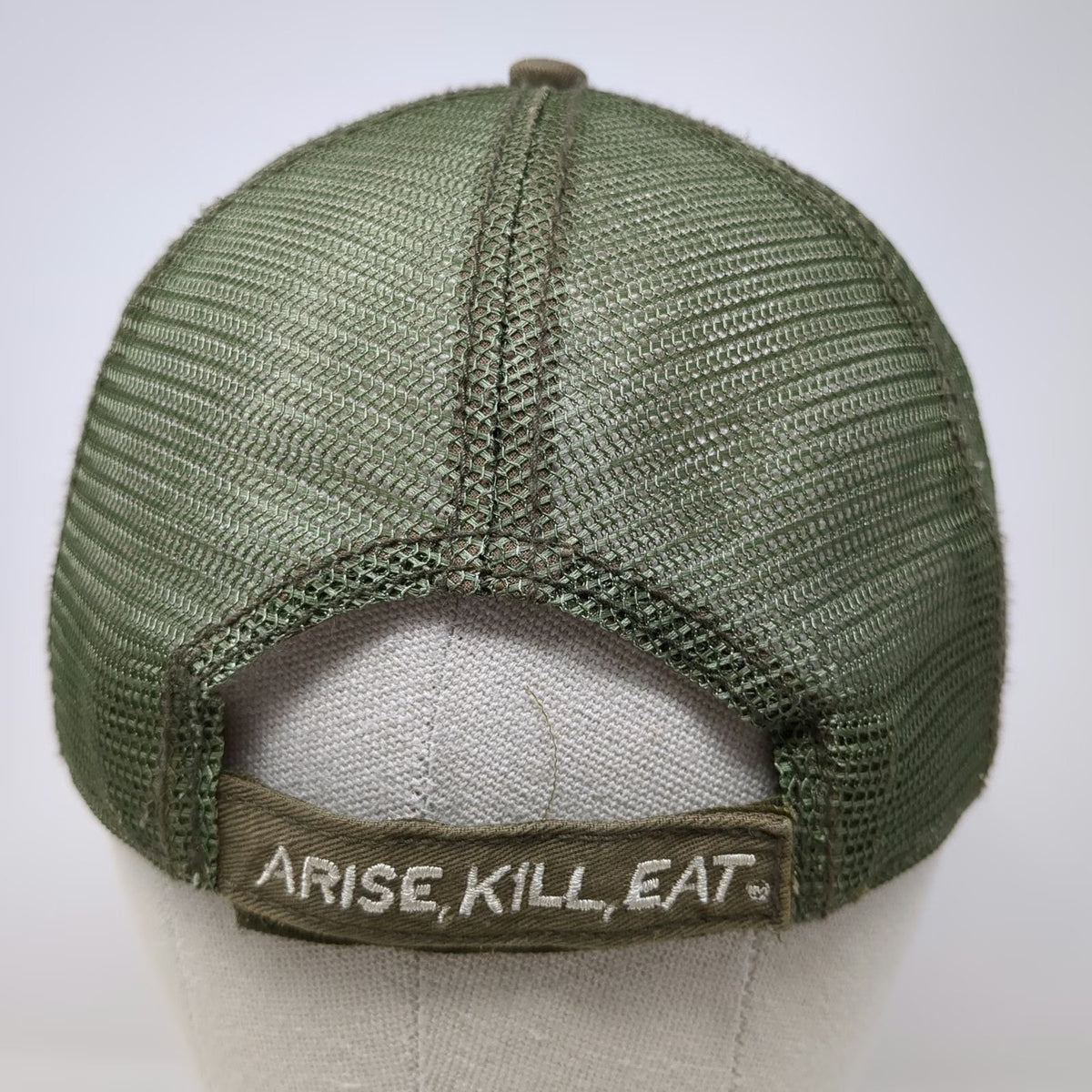 Duck Commander Baseball Cap Beige Green One Size Mesh Back Arise Kill Eat Hat