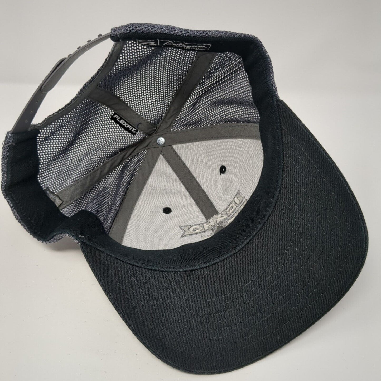 Idaho AF Snapback Trucker Hat Black One Size Adjustable Mesh Back Richardson