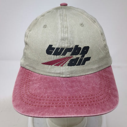 Port Authority Baseball Cap Beige Red One Size Turbo Air Logo Slideback Hat
