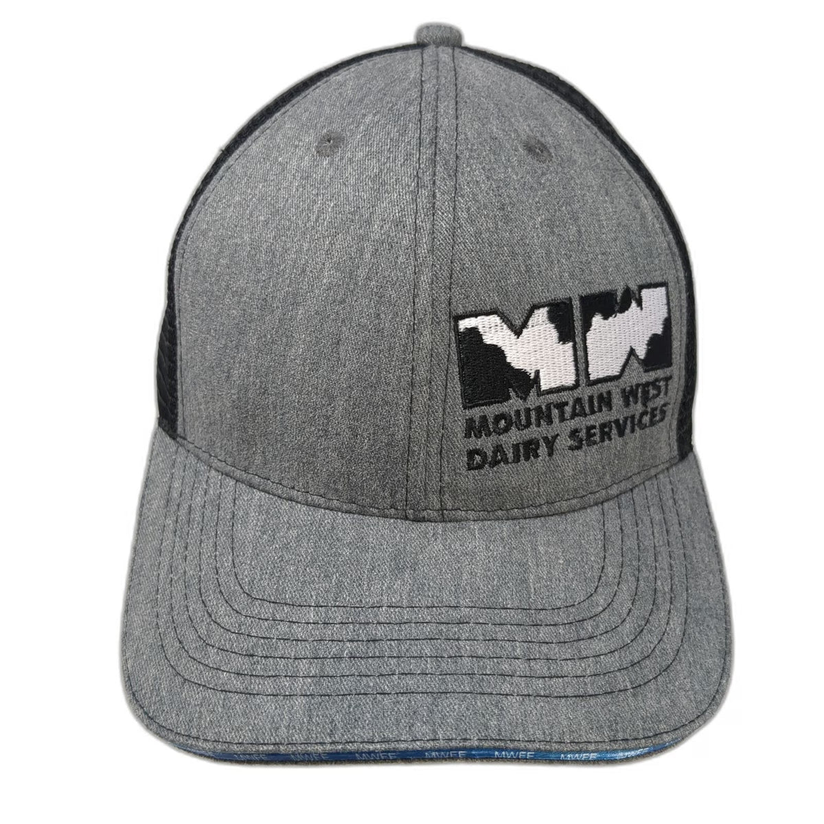 360 Apparel Trucker Hat Gray One Size Mesh Back Snapback Dairy Services Flag