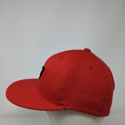 One Industries Fitted Hat Red S-M Embroidered Flexfit Vent Holes
