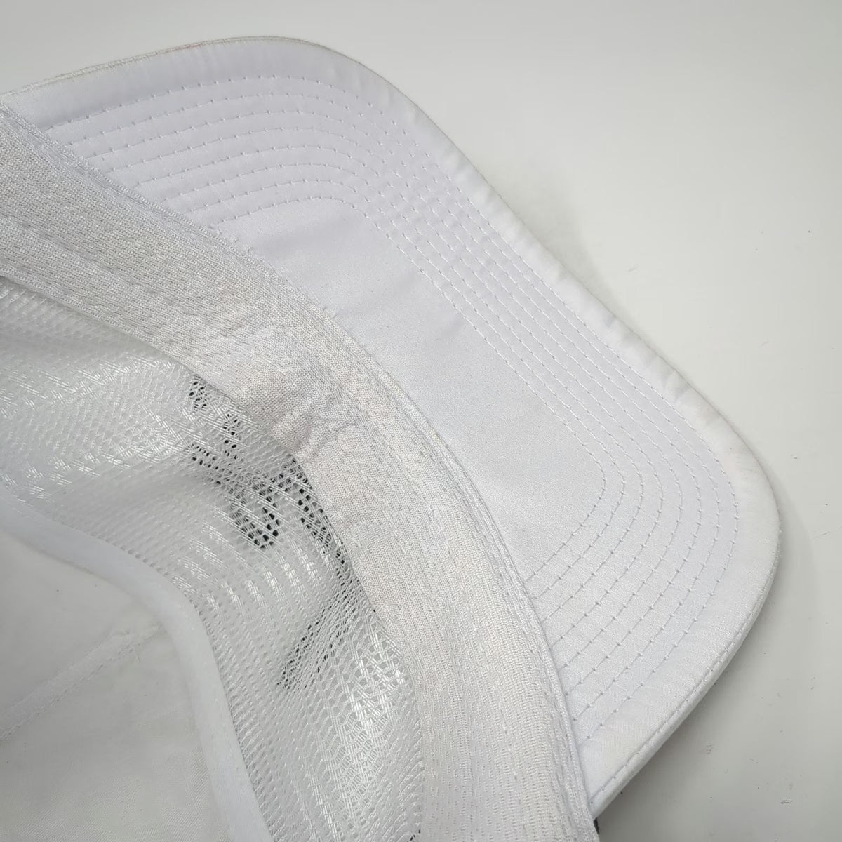Bad Birdie 5 Panel White Hat One Size Snapback Black Rope Script Performance
