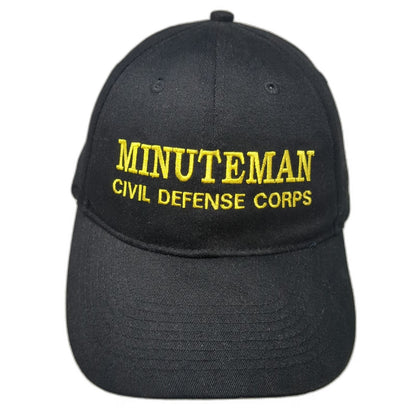 Otto Baseball Cap Black One Size Minuteman Civil Defense Corps Embroidered Hat