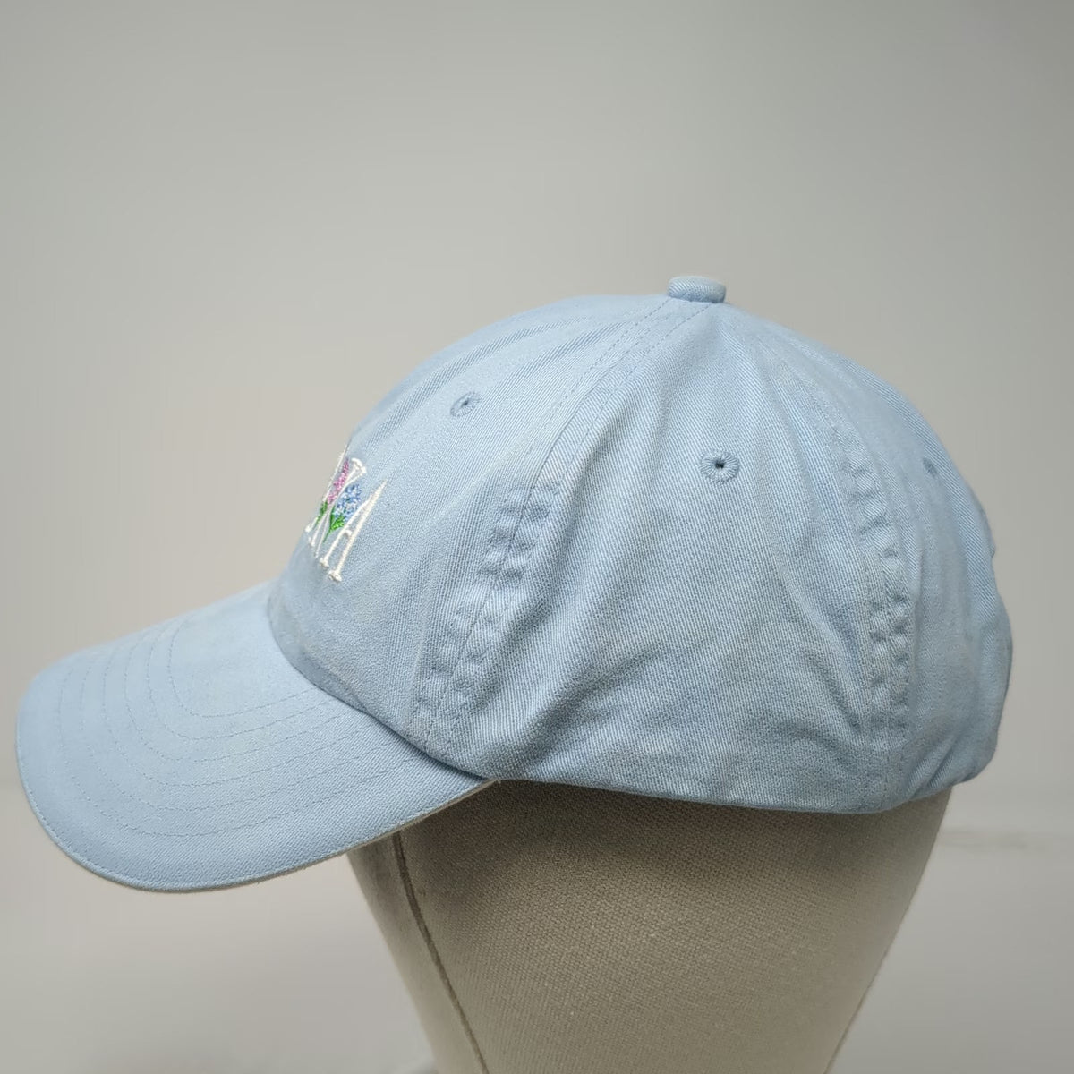 Tongass Trading Co Baseball Cap Blue One Size Alaska Floral Embroidery Hat