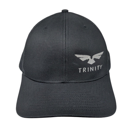 Trinity Snapback Trucker Hat Black One Size Adjustable Mesh Back Richardson