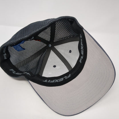 John Adams GMC Fitted Mesh Back Trucker Hat Gray L/XL Flexfit 6 Panel