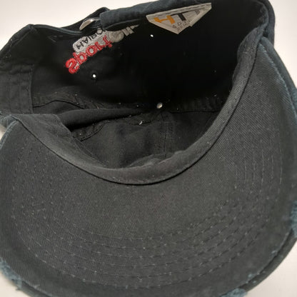 Head To Toe Baseball Cap Black One Size Chenille Patch Sport Clips Frayed Hat
