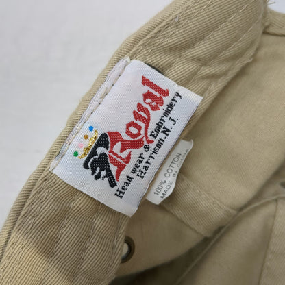 Royal Busch Gardens Baseball Cap Beige Brown One Size Suede Brim Strapback Hat