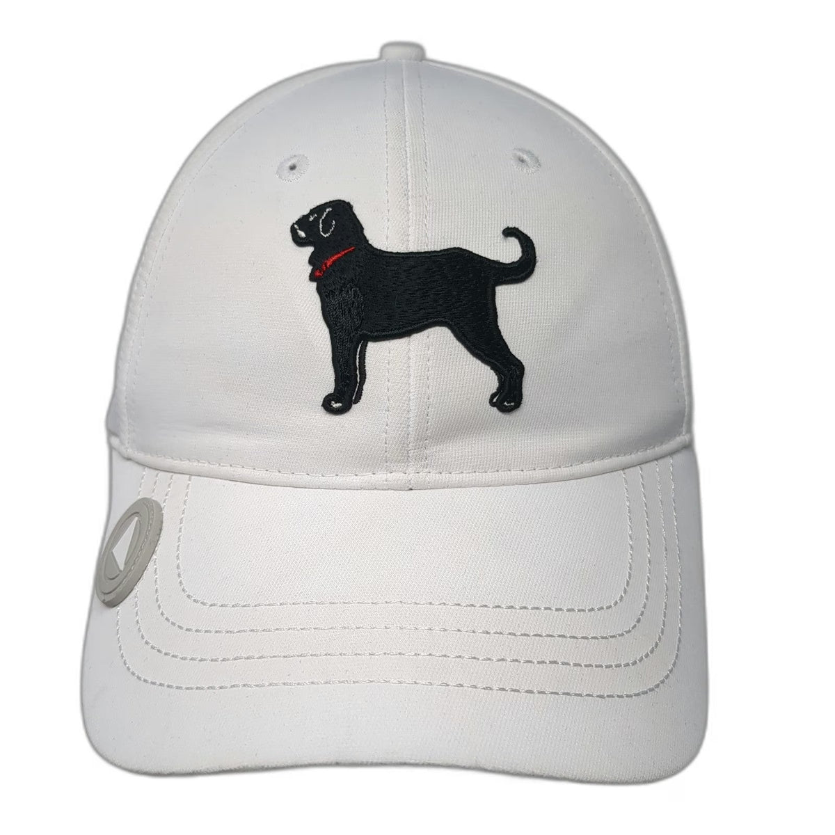 Ahead Baseball Cap White One Size Performance Embroidered Dog Strapback Hat