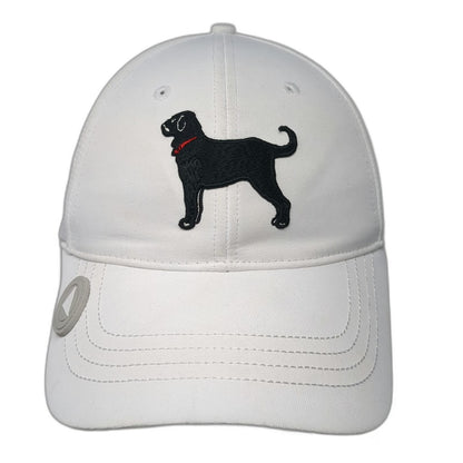 Ahead Baseball Cap White One Size Performance Embroidered Dog Strapback Hat