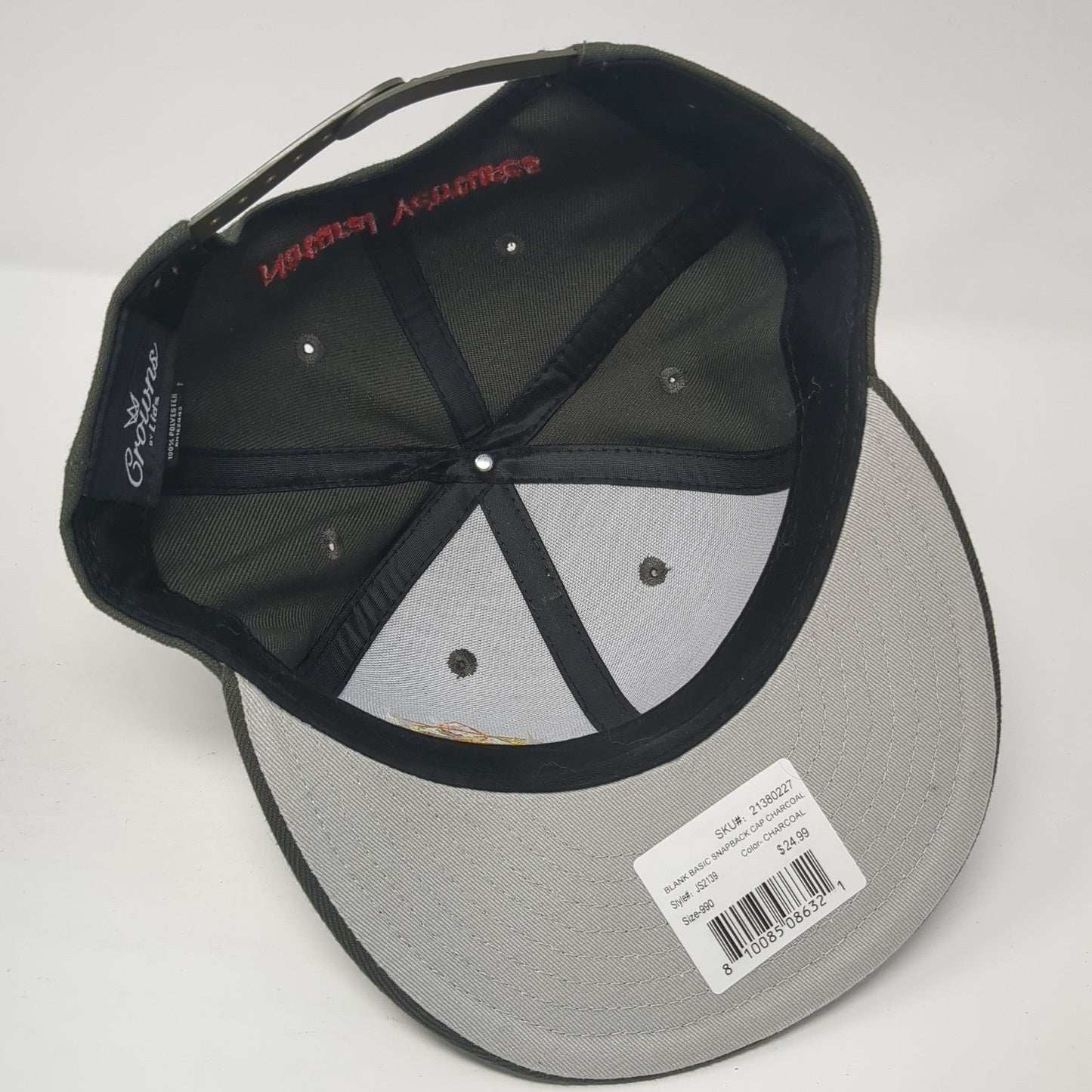 Natural Ventures Snapback Hat Gray OS Adjustable Embroidered Crowns by Lids