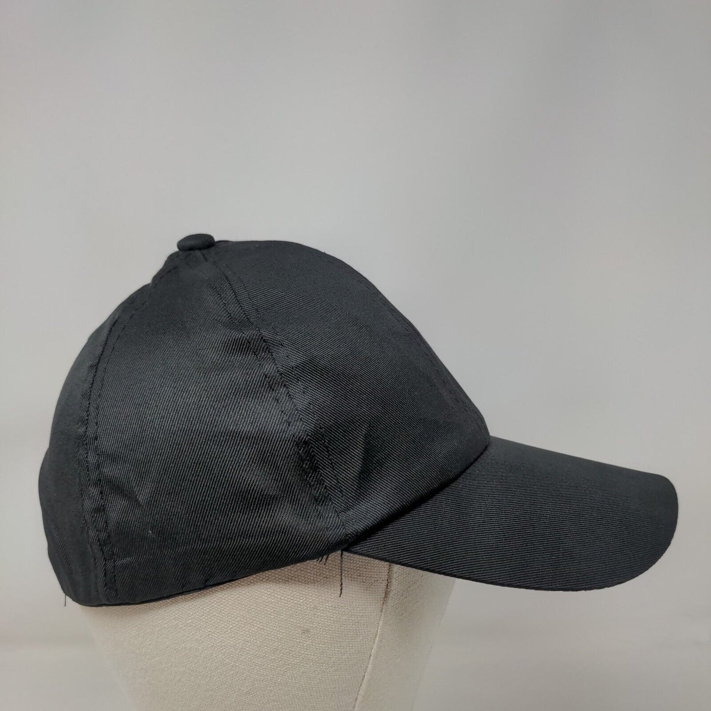 Unbranded Snapback Hat Black One Size Adjustable Solid 6 Panel Blank
