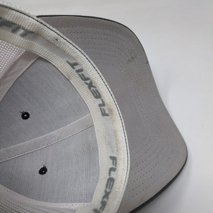 Flexfit Fitted Mesh Back Trucker Hat Gray One Size Colorblock Yupoong