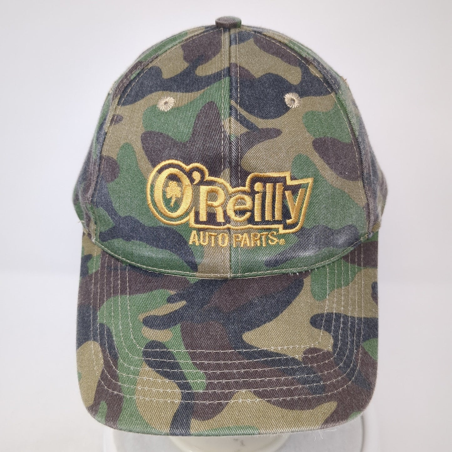 O'Reilly Auto Parts Strapback Baseball Cap Multicolor OS Adjustable Camouflage
