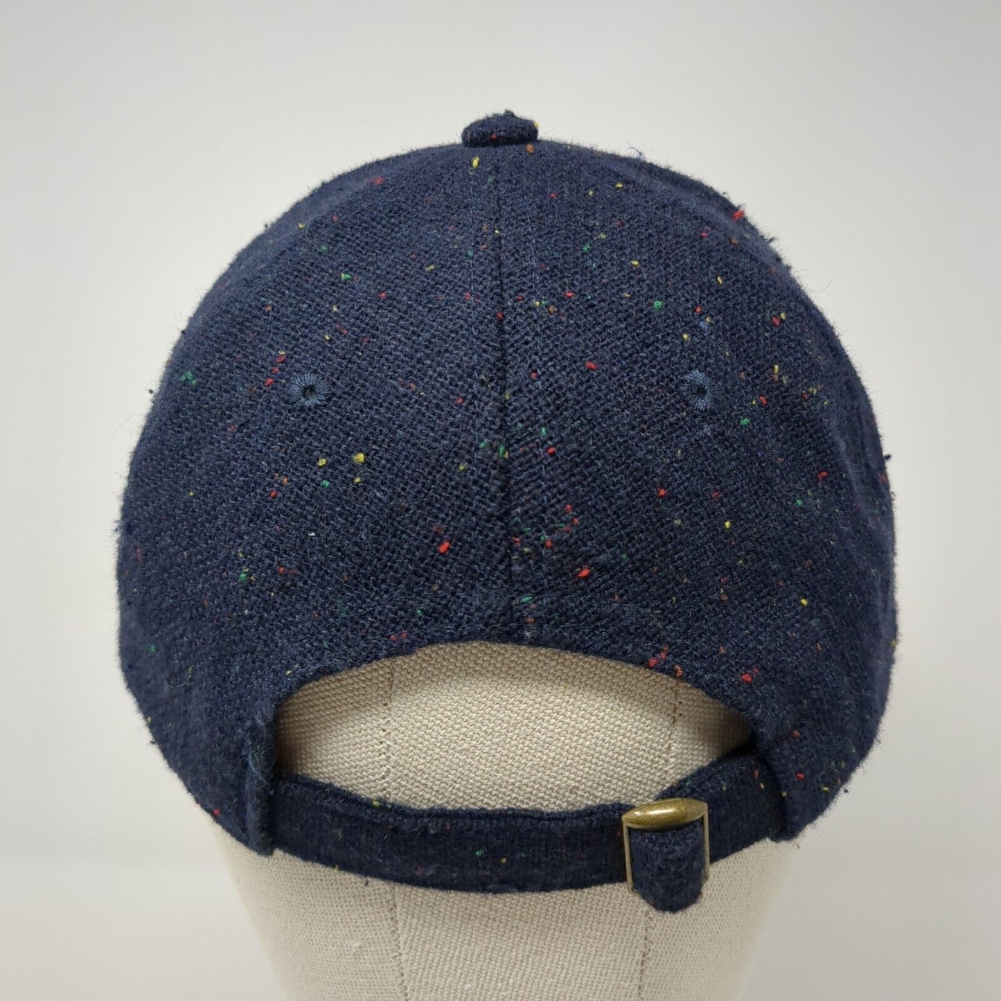 Unbranded Slideback Hat Blue One Size Adjustable Fleck Tweed 6 Panel Blank