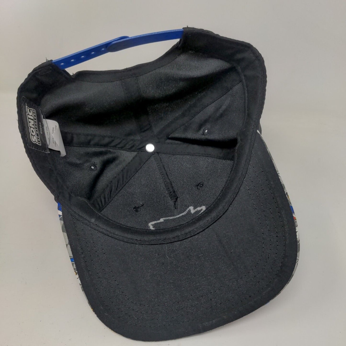 Sonic The Hedgehog Snapback Hat Multicolor One Size Embroidered 6 Panel SEGA