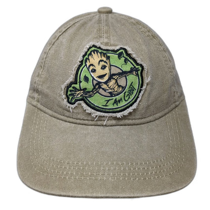 Marvel Guardians of the Galaxy Groot Beige Baseball Cap One Size Strapback Hat
