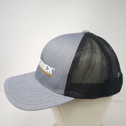 Pacific Headwear Trucker Hat Gray One Size Merrick Logo Mesh Snapback 104C Cap