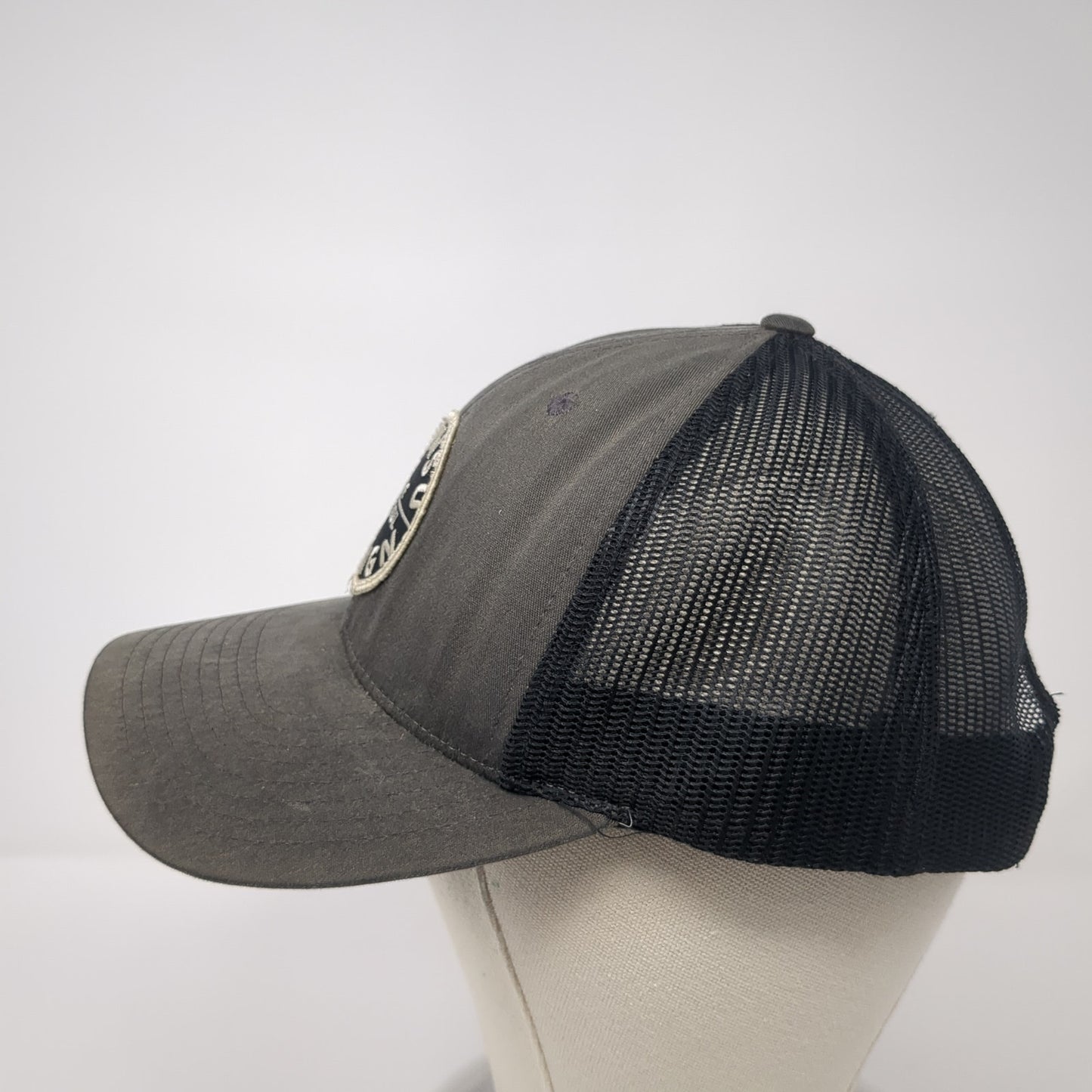 The Original Prinsu Design Snapback Trucker Hat Gray Large Mesh Back Richardson
