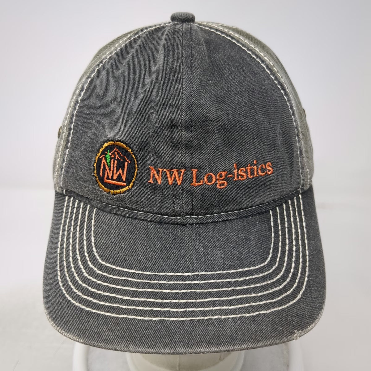 Outdoor Cap Baseball Cap Gray Green One Size NW Log-istics Contrast Stitch Hat