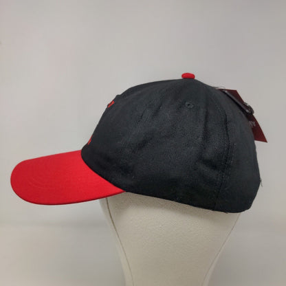 Mori Chack Men's Slideback Hat Black Red Embroidered Logo Naughty Grizzly