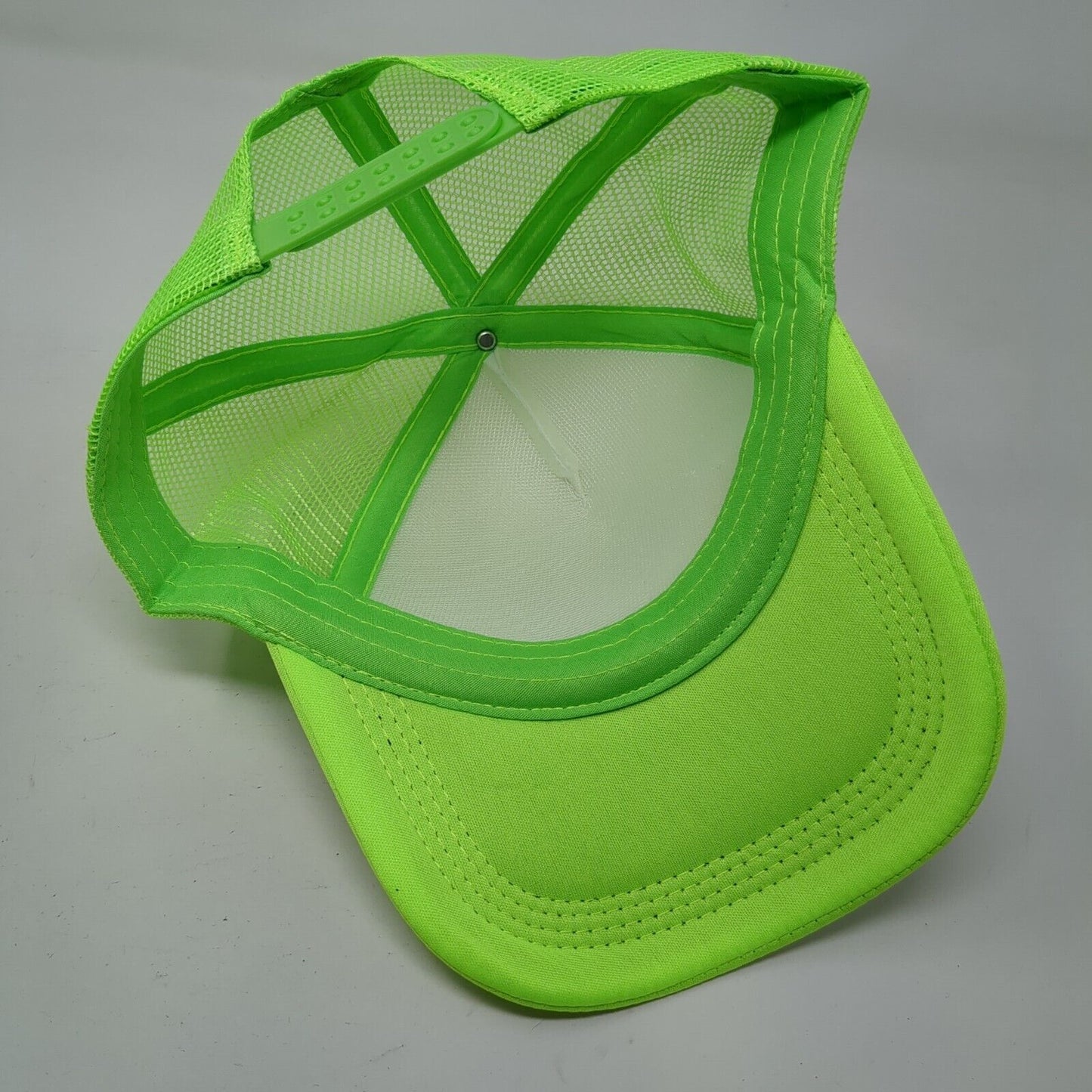 Rainbow Flower Patch Snapback Trucker Hat Green OSFA Adjustable Mesh Back