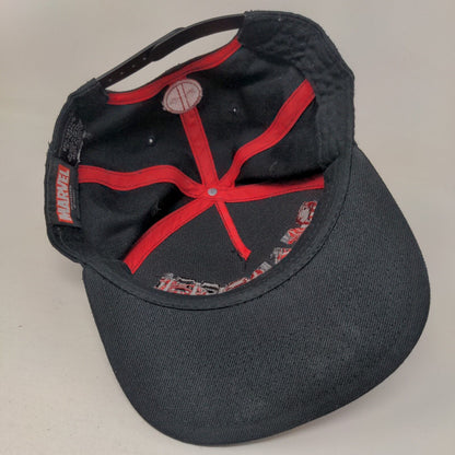 Deadpool Snapback Hat Black OSFM Adjustable Embroidered 6 Panel Marvel
