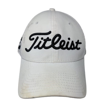 Titleist Men's Fitted Hat White Size M/L Embroidered Pro V1 Logo