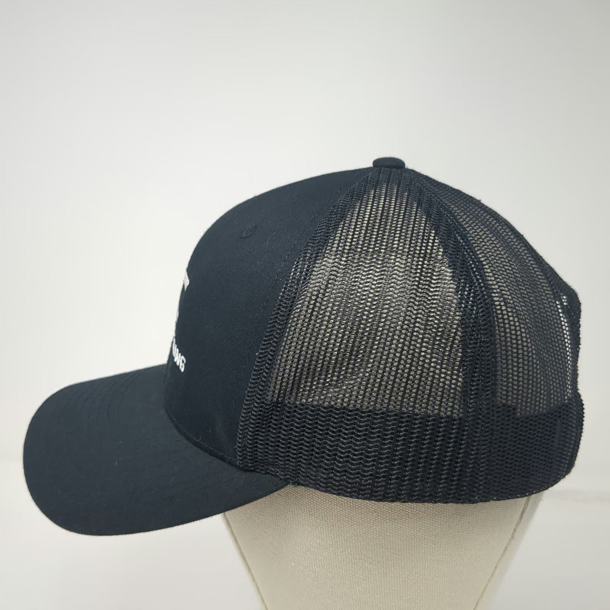 Richardson Trucker Hat Black One Size Mesh Back Snapback OC Engineering Logo