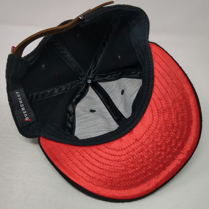 Overcrest Baseball Cap Black One Size Wool Sportscar Vacationland Strapback Hat