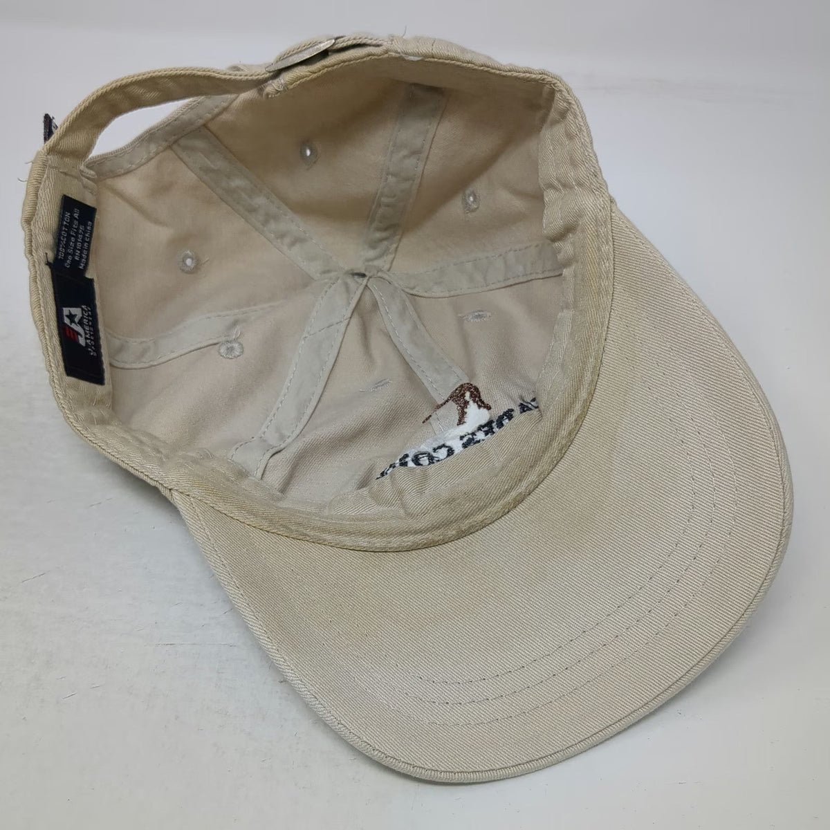 J. America Baseball Cap Beige One Size Cades Cove Riding Stables Horse Slideback