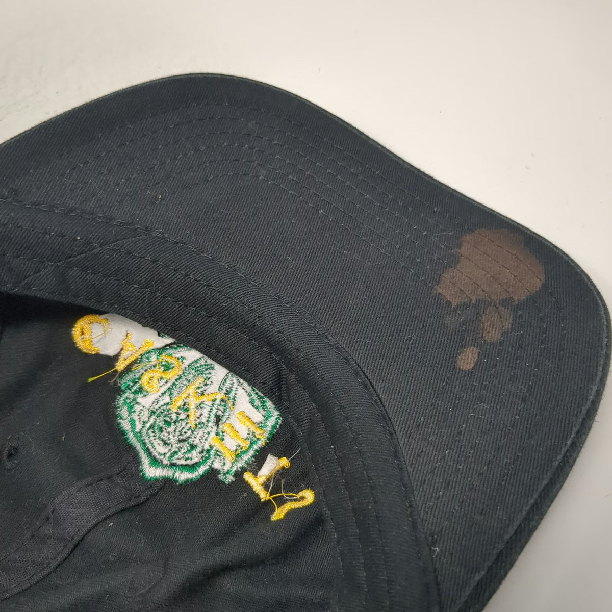 Black Baseball Cap One Size Caskets Green Rose Yellow Embroidered Cotton Hat