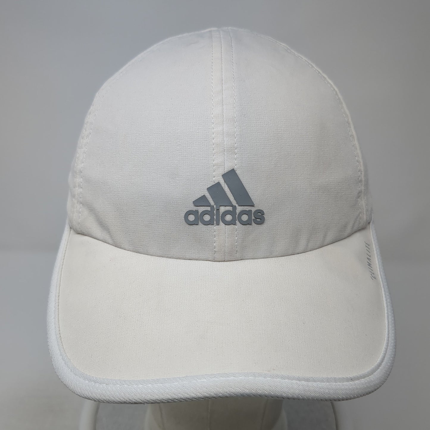 Adidas Strapback Baseball Cap Beige One Size Adjustable Lightweight 6 Panel
