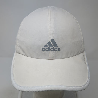 Adidas Strapback Baseball Cap Beige One Size Adjustable Lightweight 6 Panel