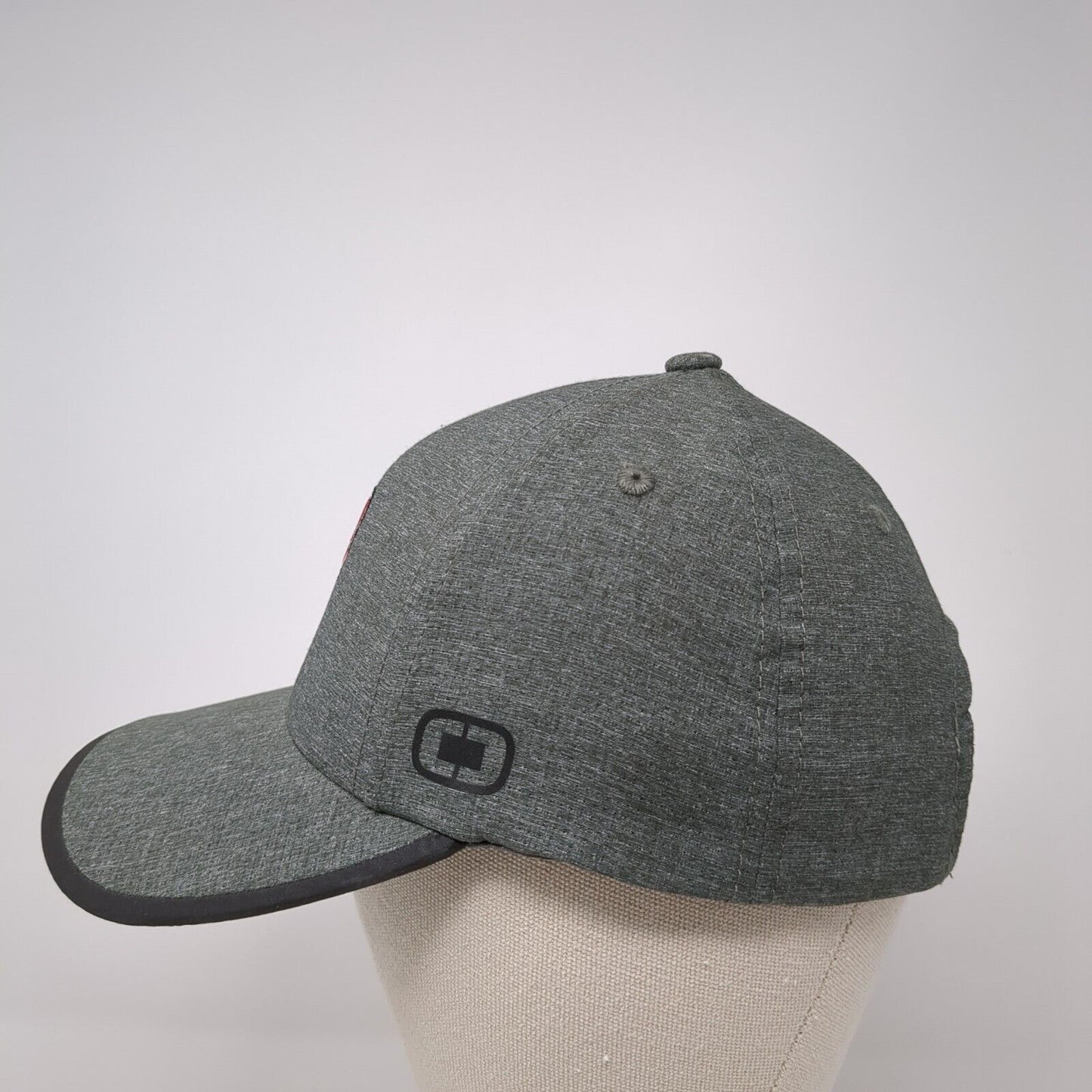 Letter B Strapback Hat Gray One Size Adjustable Embroidered Ogio