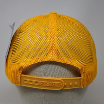 Decky Trucker Hat Yellow One Size M. Dyer Global Hawaii Mesh Snapback Rope