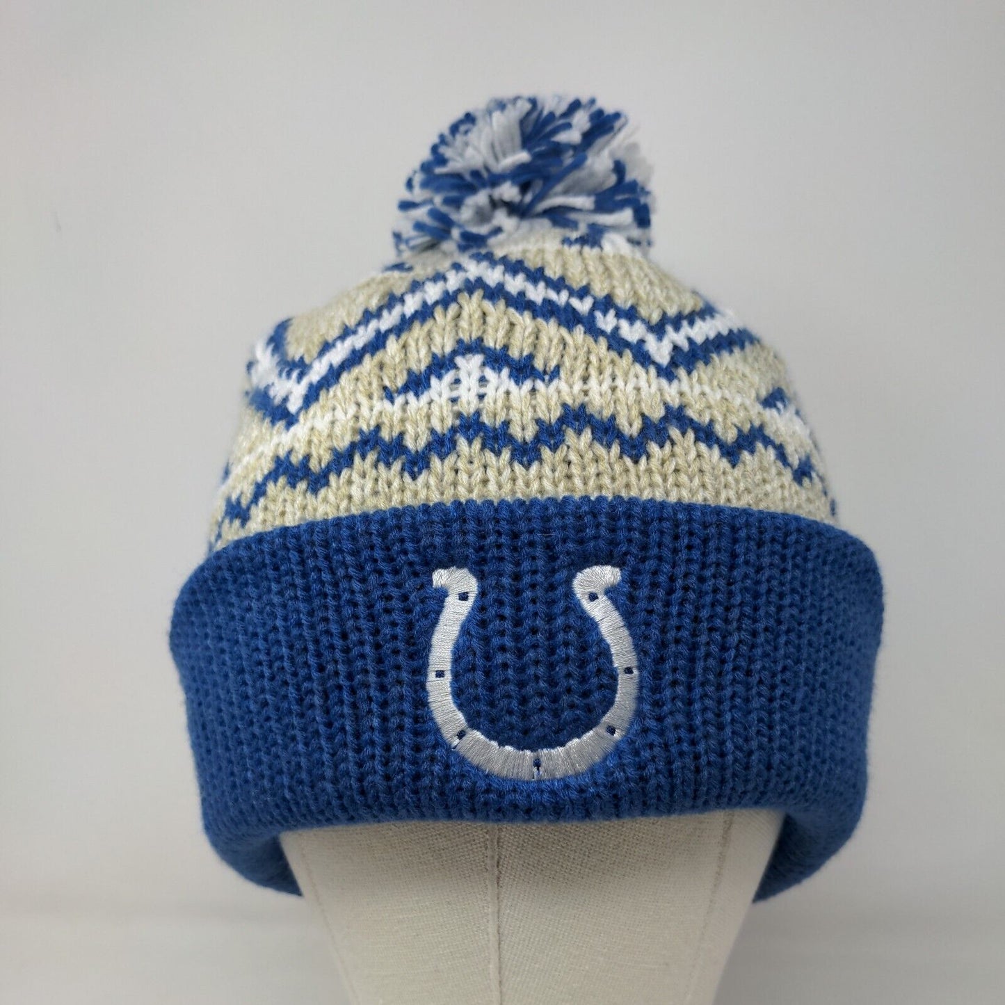 NFL Team Apparel Men's Knit Beanie Hat Indianapolis Colts Blue OSFA W/Tags