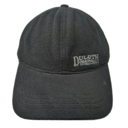 Duluth Trading Co Baseball Cap Black M/L Fleece Slideback Logo Hat