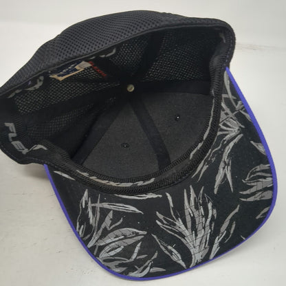 Cinch Baseball Cap Blue XL Fitted Flexfit Mesh Patch Leaf Pattern Underbrim Hat