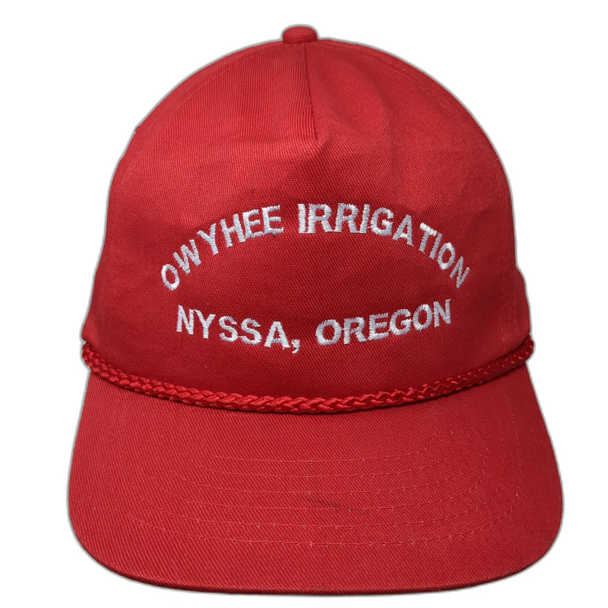 KC 5 Panel Red Hat One Size Owyhee Irrigation Nyssa Oregon Rope Snapback