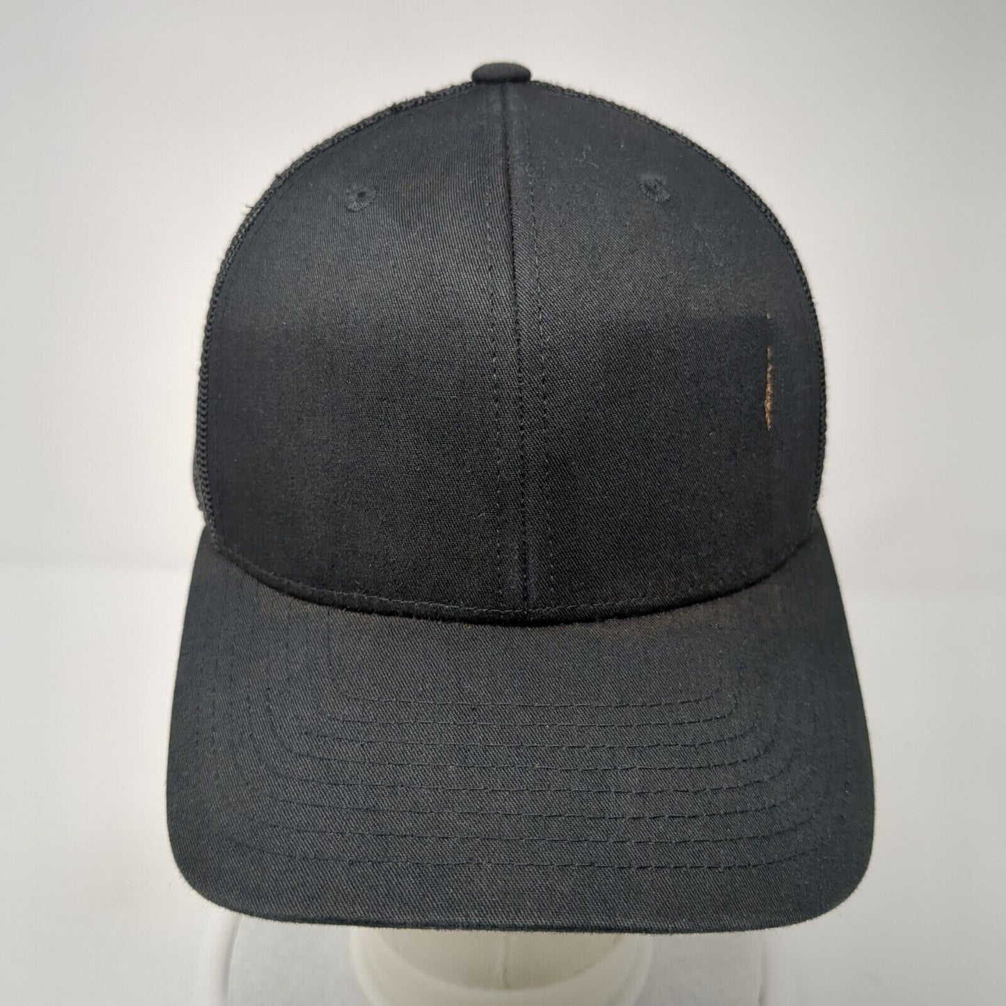 The Classics Yupoong Snapback Hat Black One Size Adjustable Mesh Back Blank
