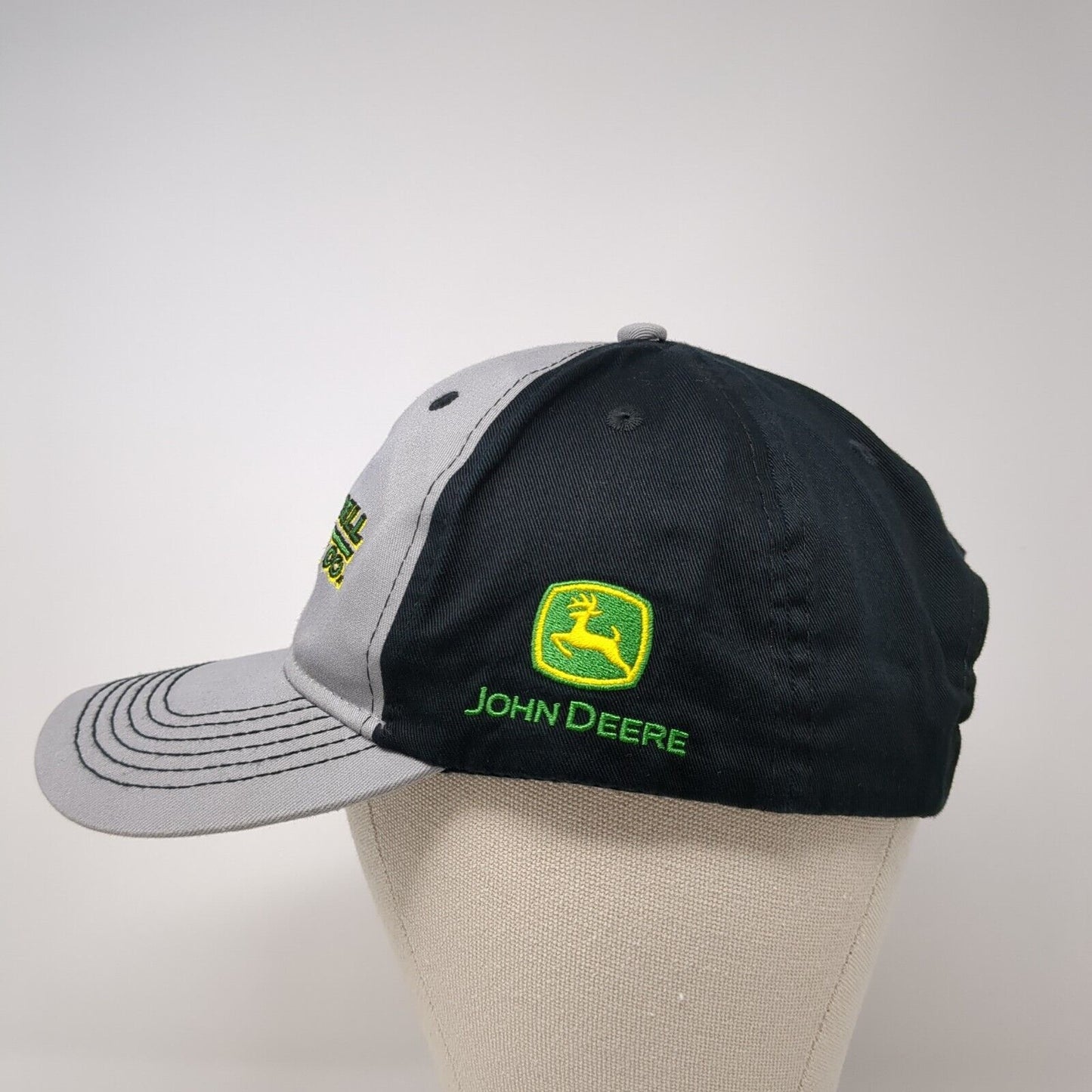Campbell Tractor Co Strapback Hat Gray OS Adjustable Embroidered John Deere