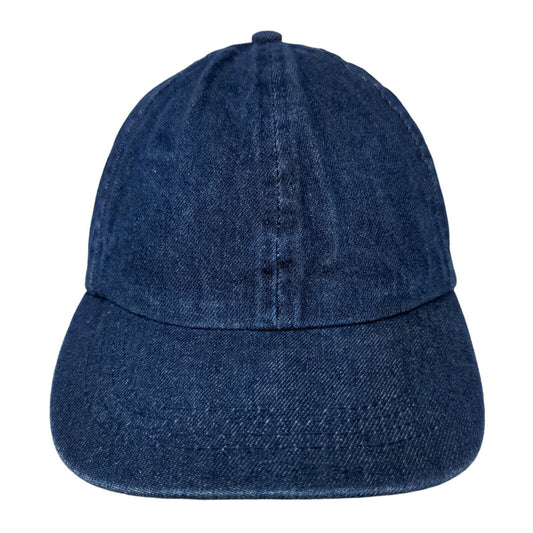 K Accessories Men's Strapback Hat Blue Size OSFM Denim Blank