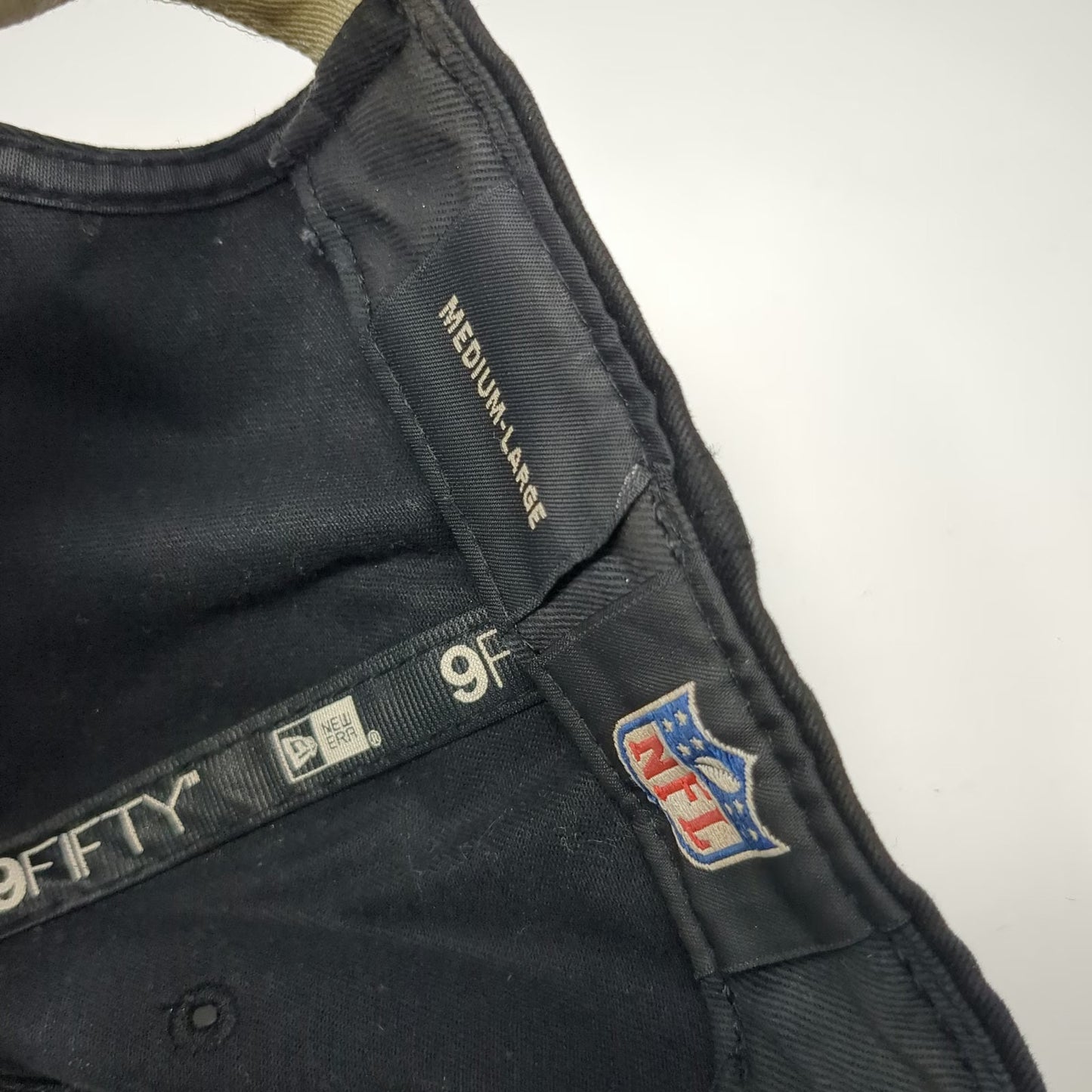New Era Las Vegas Raiders NFL 5 Panel Black Beige Green Hat L Strapback 9FIFTY