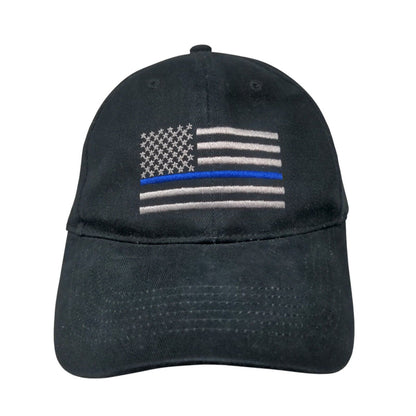 American Flag Strapback Hat Black OSFA Adjustable Embroidered Patriotic Rothco