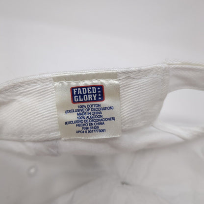 All Star Est. 1972 Strapback Hat White OS Adjustable Embroidered Faded Glory