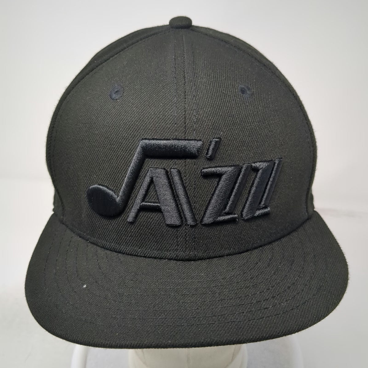 Utah Jazz NBA New Era Snapback Hat Black One Size HWC Nights Flat Brim 9FIFTY