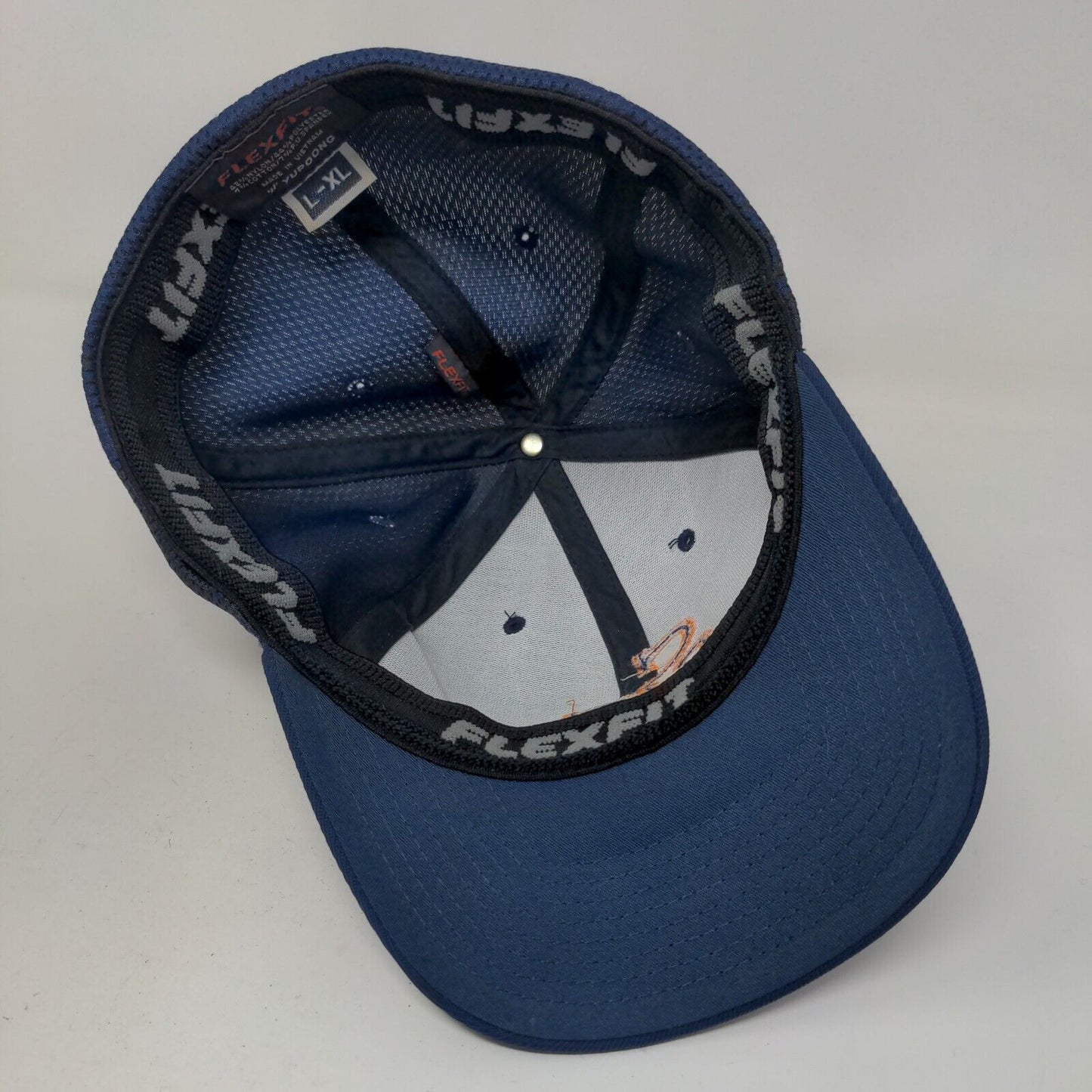 Flexfit Men's Fitted Hat Blue Size L/XL Embroidered SC Logo Nylon Polyester