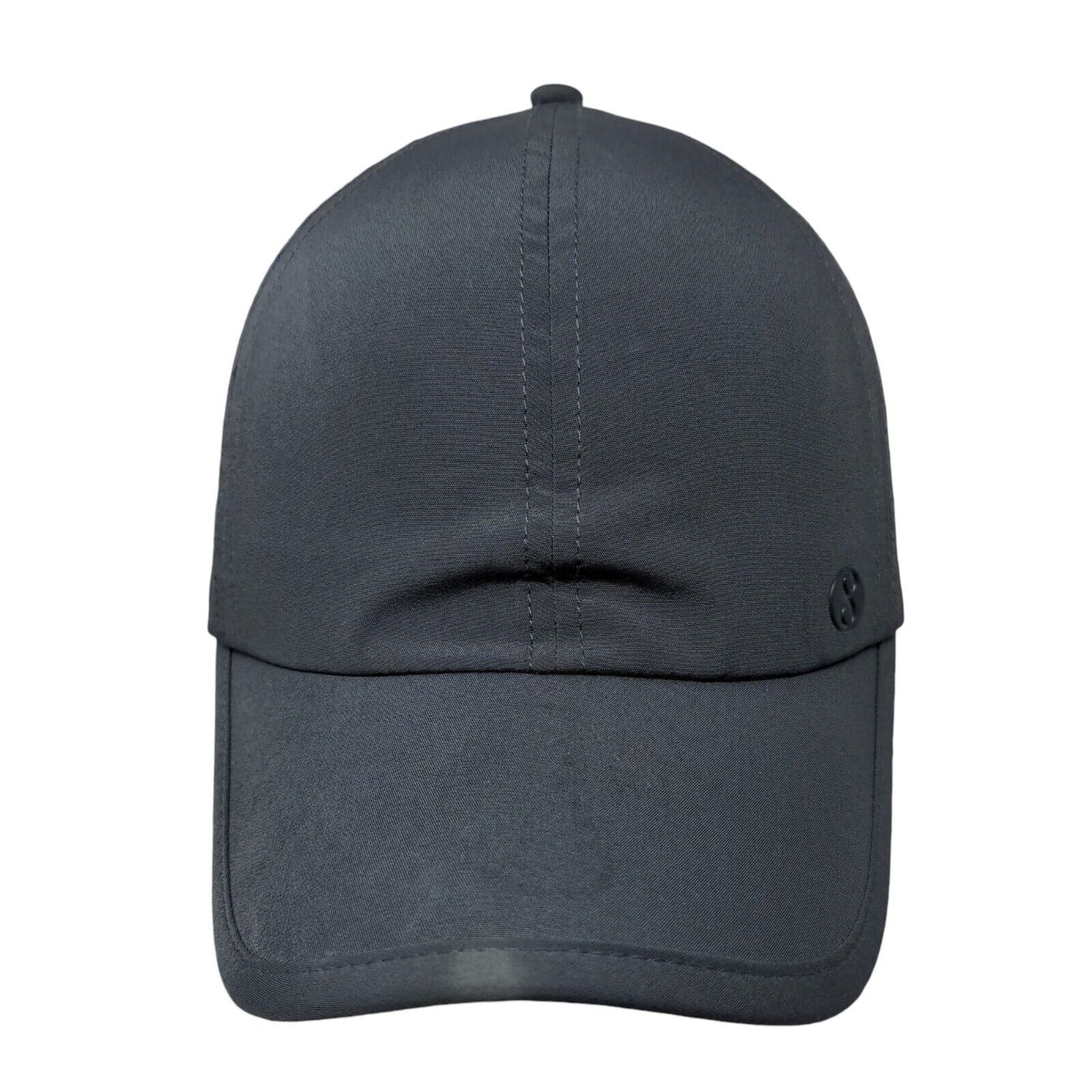 Unbranded Strapback Hat Gray One Size Adjustable Laser Cut 6 Panel